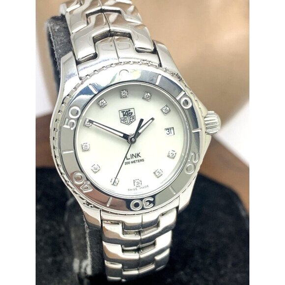 Tag Heuer Women's Watch WJ1319-0 Swiss Quartz Diamond Mother of Pearl Dial 27mm - Picture 1 of 14